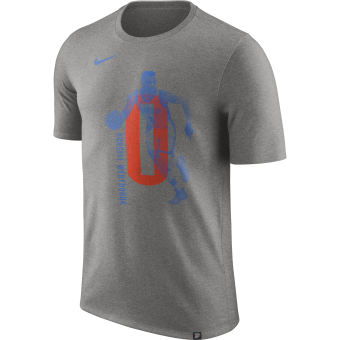 NIKE NBA RUSSELL WESTBROOK OKLAHOMA CITY THUNDER TEE DARK GREY HEATHER