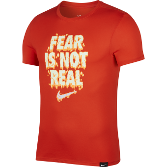 NIKE KYRIE IRVING FEAR IS NOT REAL DRY TEE HABANERO RED