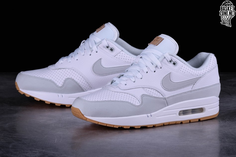 Air max 1 white clearance platinum gum