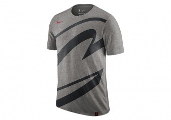 NIKE NBA CLEVELAND CAVALIERS LOGO TEE DARK GREY HEATHER