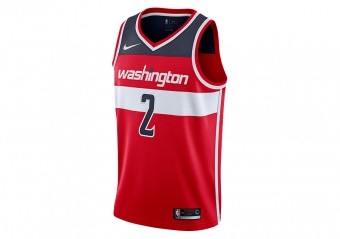 NIKE NBA WASHINGTON WIZARDS JOHN WALL SWINGMAN ROAD JERSEY UNIVERSITY RED