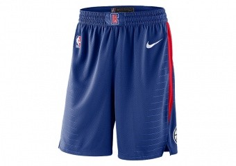 NIKE NBA LOS ANGELES CLIPPERS SWINGMAN ROAD SHORTS RUSH BLUE