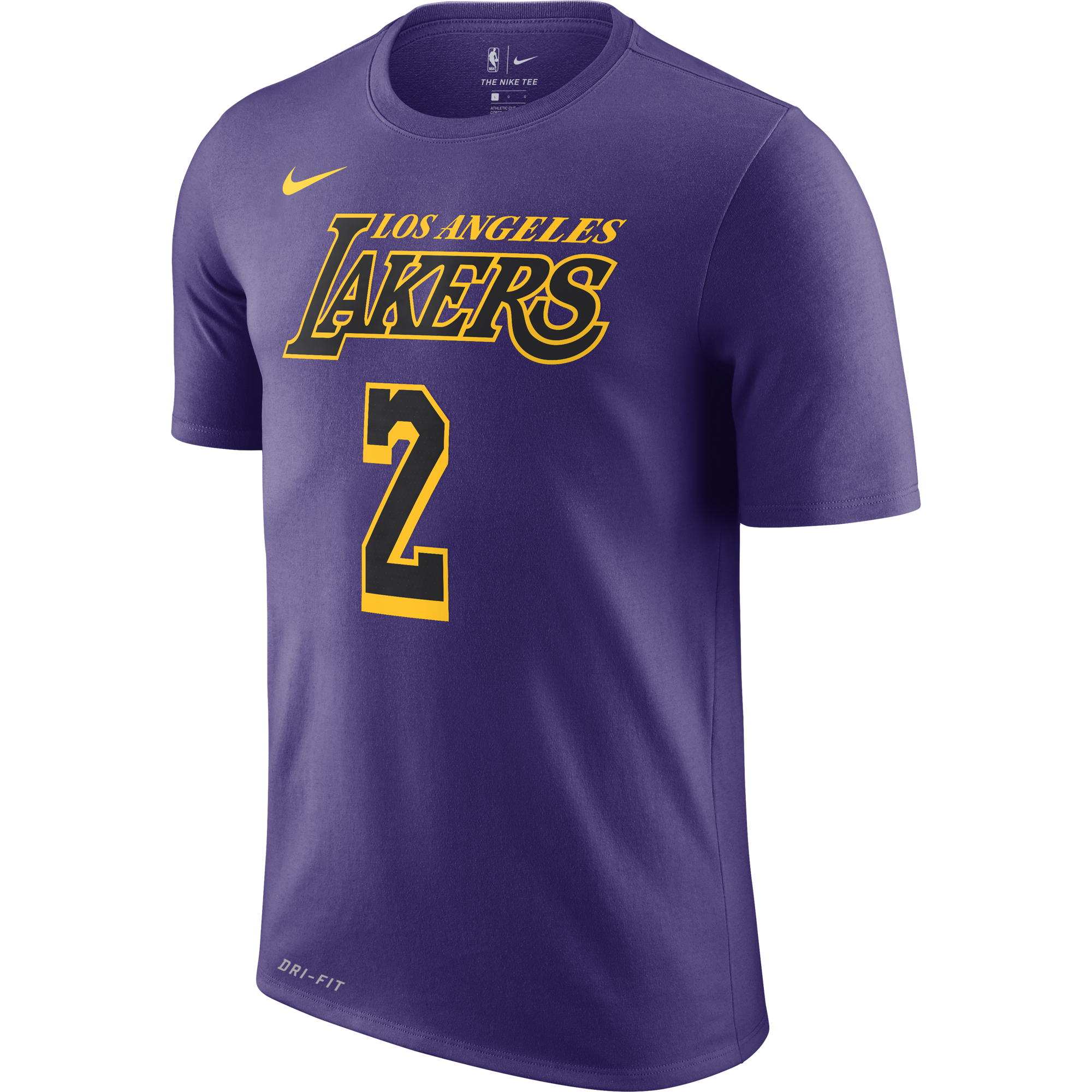 NIKE NBA LONZO BALL LOS ANGELES LAKERS DRY TEE COURT PURPLE