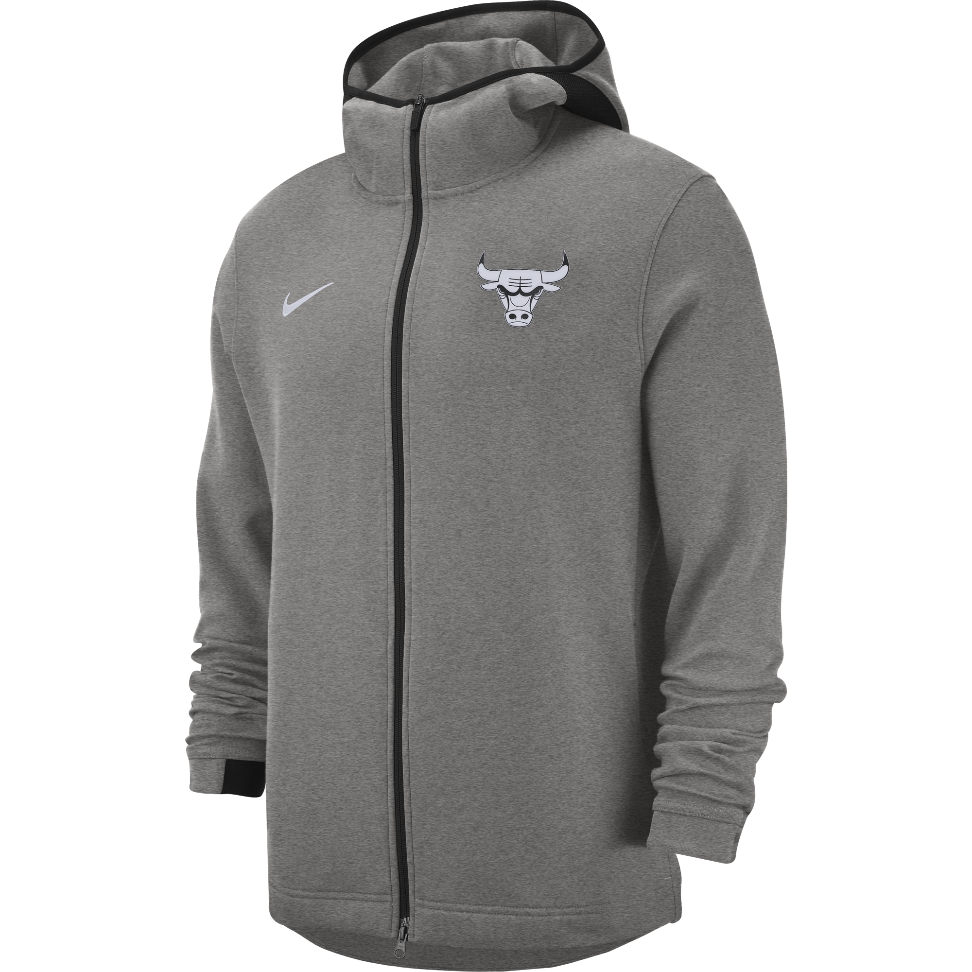 NIKE NBA CHICAGO BULLS SHOWTIME DRY HOODIE BLACK HEATHER