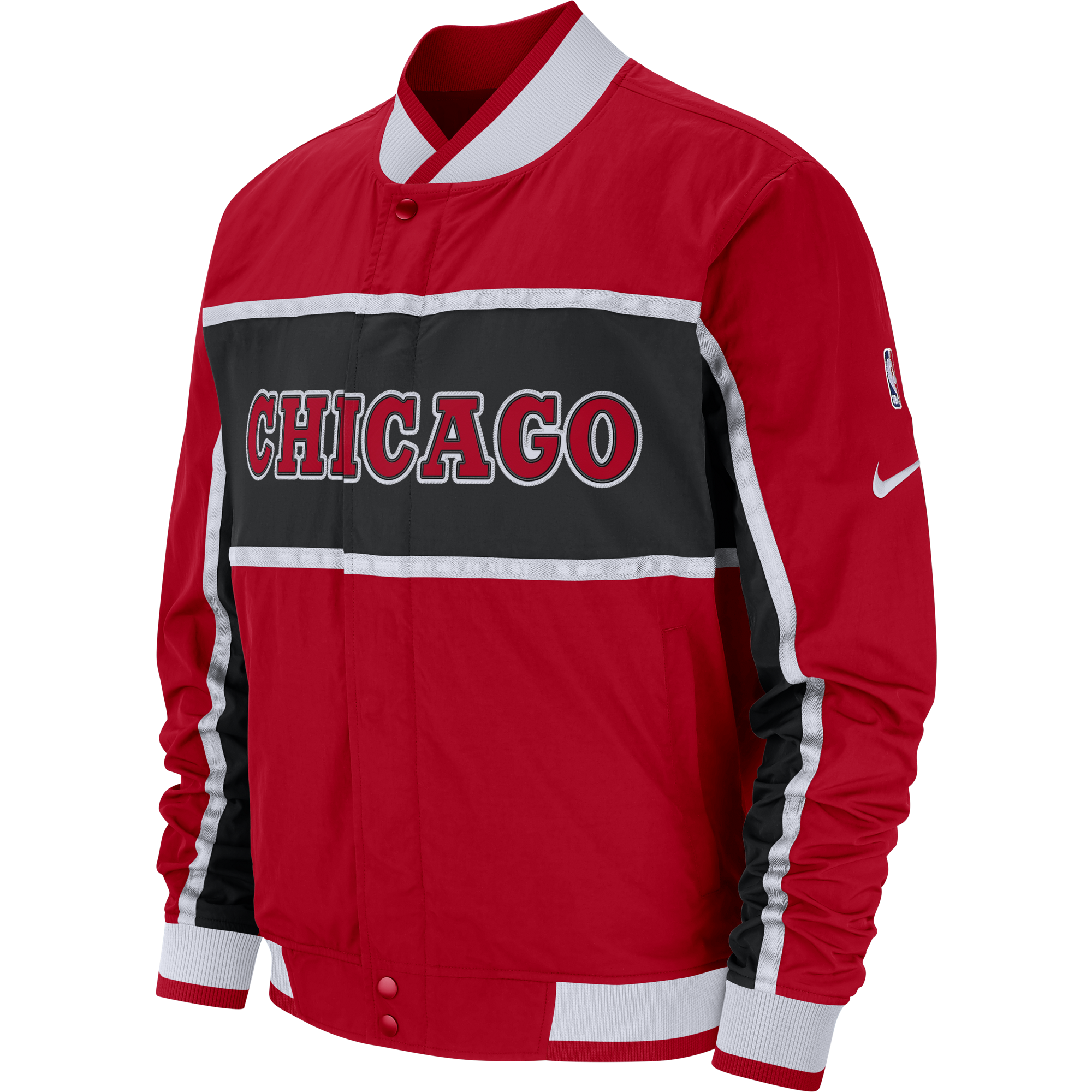 NIKE NBA CHICAGO BULLS COURTSIDE ICON JACKET UNIVERSITY RED