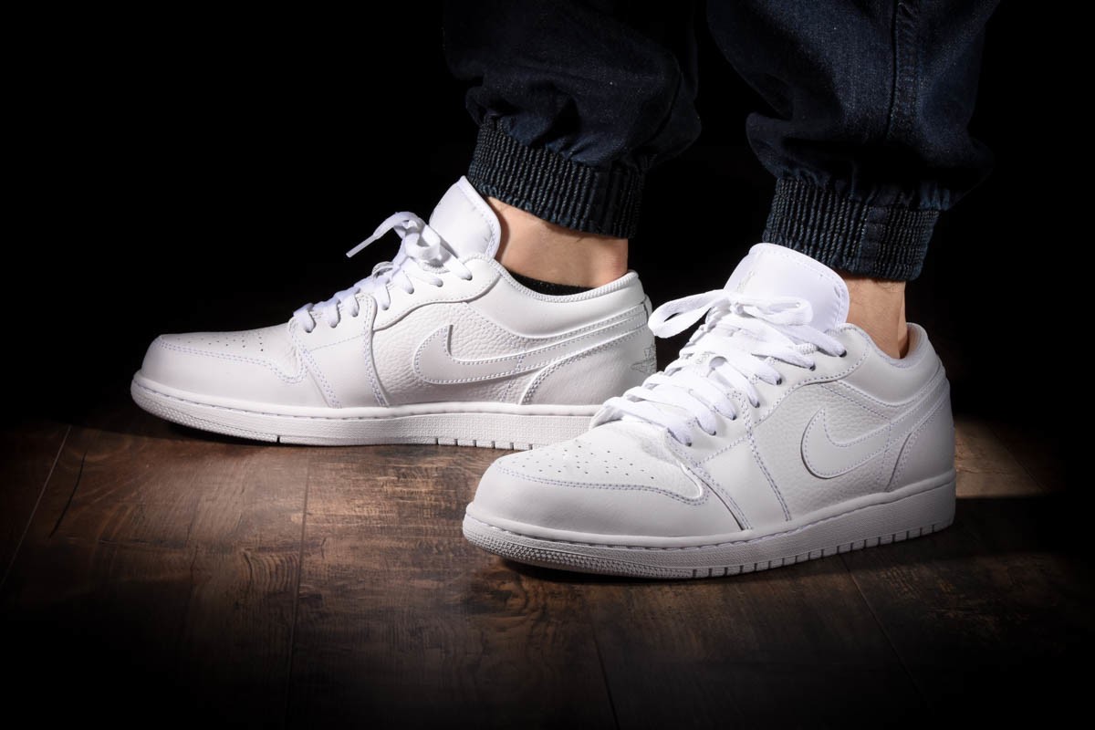 NIKE AIR JORDAN 1 RETRO LOW TRIPLE WHITE for 85.00 kicksmaniac