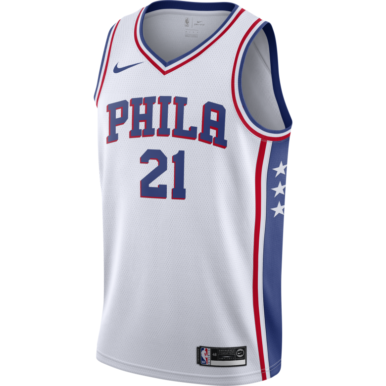 NIKE NBA PHILADELPHIA 76ERS JOEL EMBIID SWINGMAN HOME JERSEY | KicksManiac.com