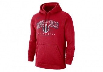 NIKE NBA WASHINGTON WIZARDS CREST HOODY UNIVERSITY RED