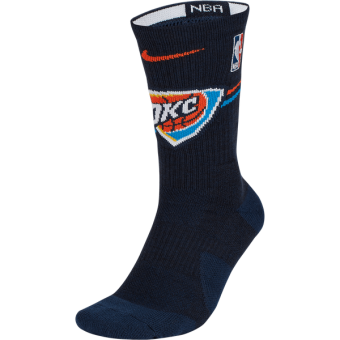 NIKE NBA OKLAHOMA CITY THUNDER ELITE CREW SOCKS COLLEGE NAVY