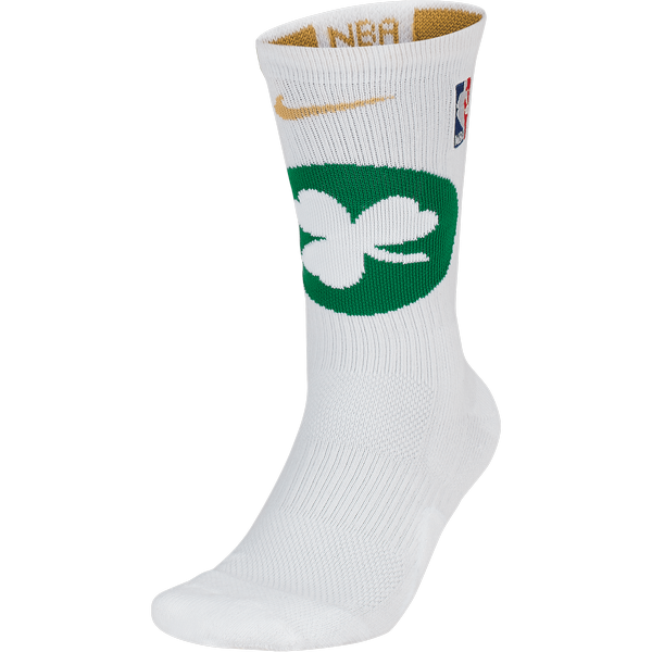 NIKE NBA BOSTON CELTICS ELITE CREW SOCKS WHITE