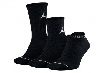 NIKE AIR JORDAN EVERYDAY WATERFALL SOCKS BLACK