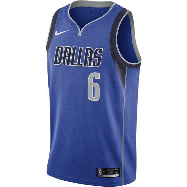 NIKE NBA DALLAS MAVERICKS KRISTAPS PORZINGIS SWINGMAN ROAD JERSEY GAME ROYAL