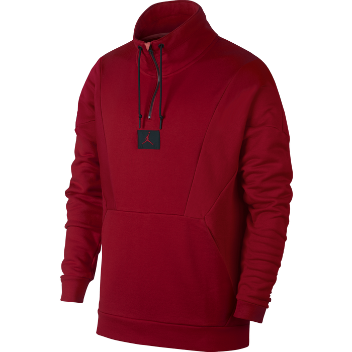 NIKE AIR JORDAN FLIGHT LOOP 1/4 ZIP GYM RED