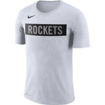 NIKE NBA HOUSTON ROCKETS LOGO DRI-FIT TEE WHITE