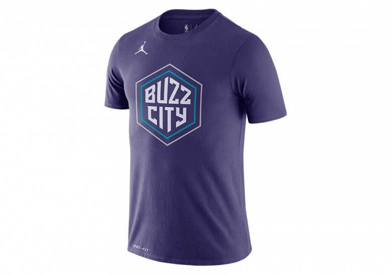 NIKE NBA HORNETS CITY EDITION DRI-FIT TEE NEW ORCHID