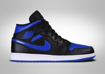 NIKE AIR JORDAN 1 RETRO MID BLACK HYPER ROYAL