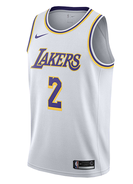 NIKE NBA LOS ANGELES LAKERS LONZO BALL SWINGMAN JERSEY WHITE