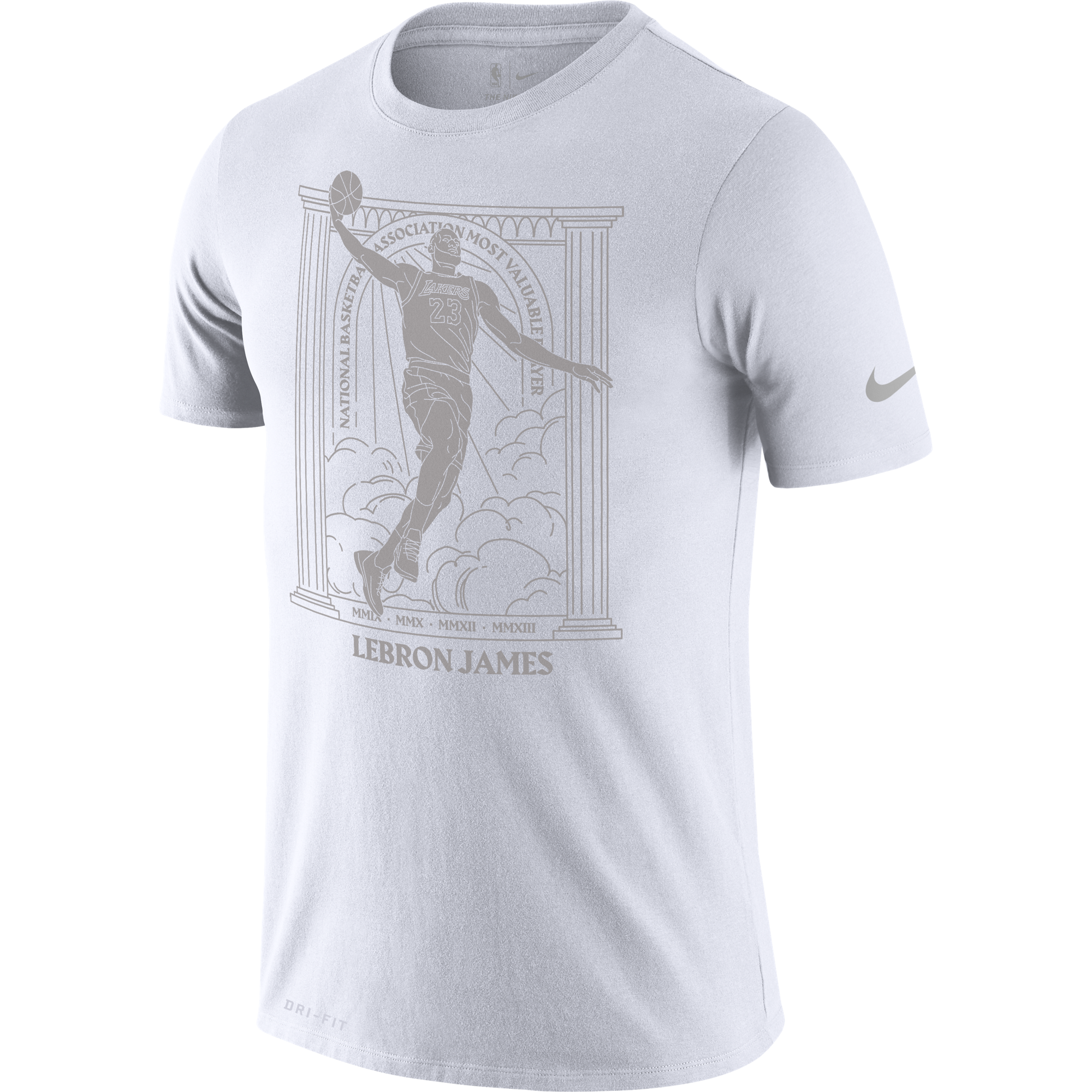 NIKE NBA LEBRON JAMES MVP DRI-FIT TEE WHITE