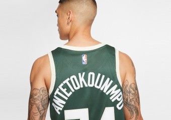 NIKE NBA MILWAUKEE BUCKS GIANNIS ANTETOKOUNMPO SWINGMAN JERSEY ROAD FIR