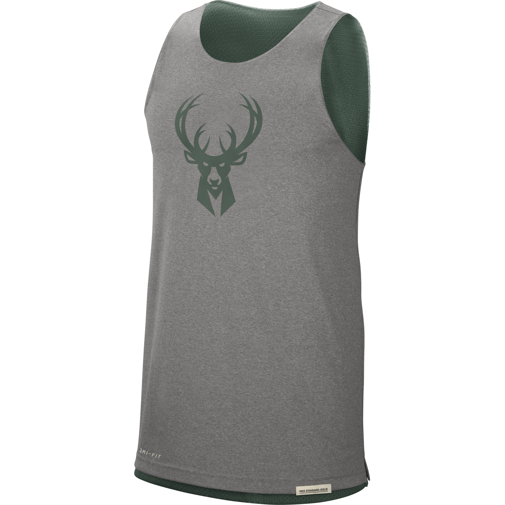 NIKE NBA MILWAUKEE BUCKS STANDARD ISSUE REVERSIBLE TANK FIR