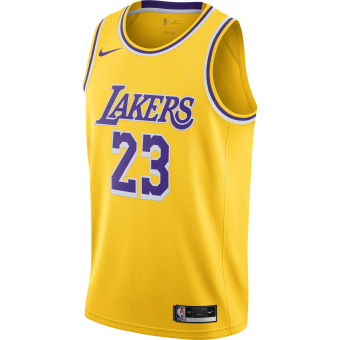 NIKE NBA LOS ANGELES LAKERS LEBRON JAMES ICON EDITION SWINGMAN JERSEY AMARILLO