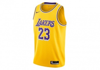 NIKE NBA LOS ANGELES LAKERS LEBRON JAMES ICON EDITION SWINGMAN JERSEY AMARILLO