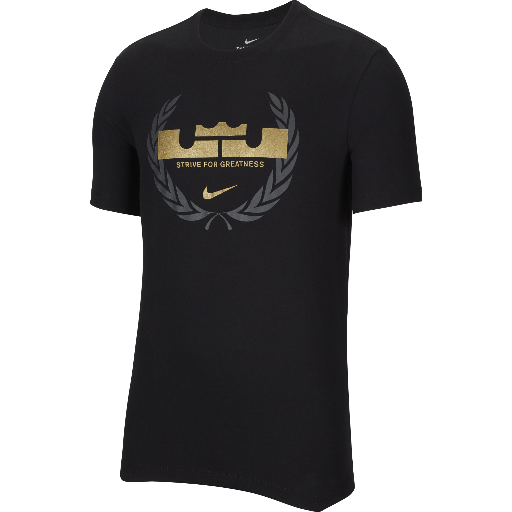 NIKE LEBRON JAMES LOGO DRI-FIT TEE BLACK