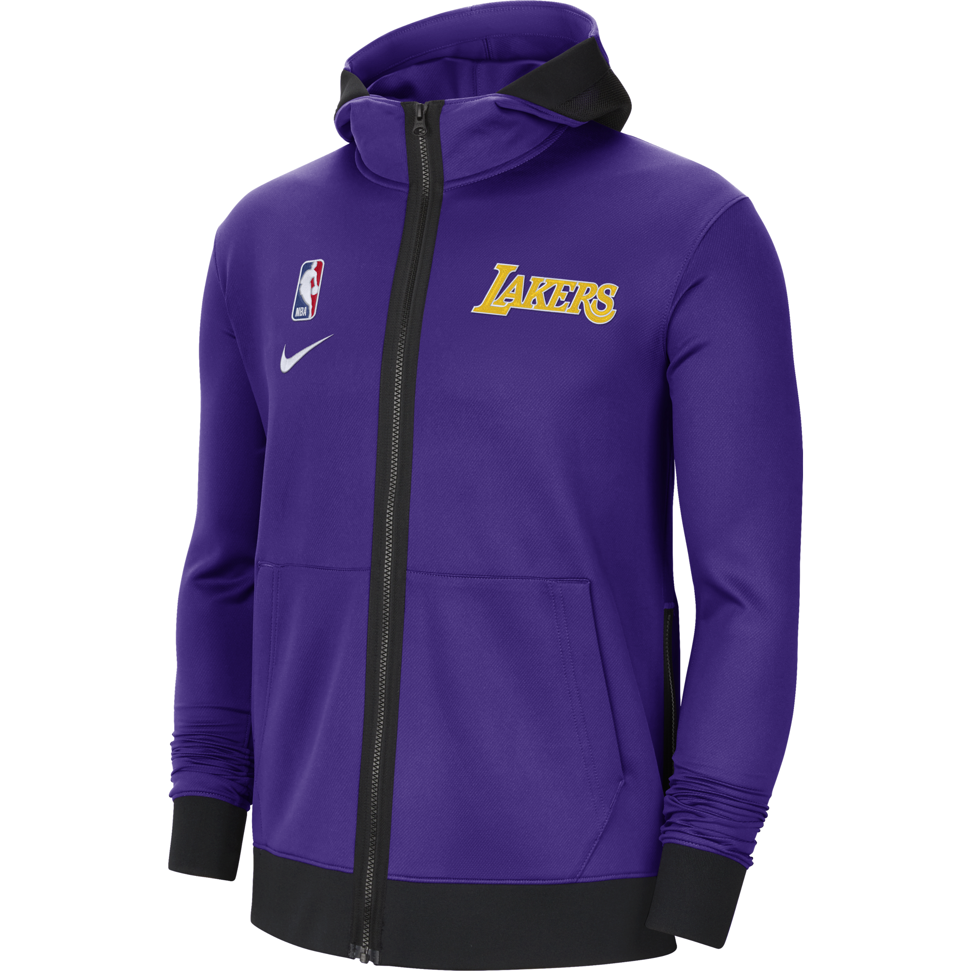 NIKE NBA LOS ANGELES LAKERS SHOWTIME THERMA FLEX HOODIE FIELD PURPLE