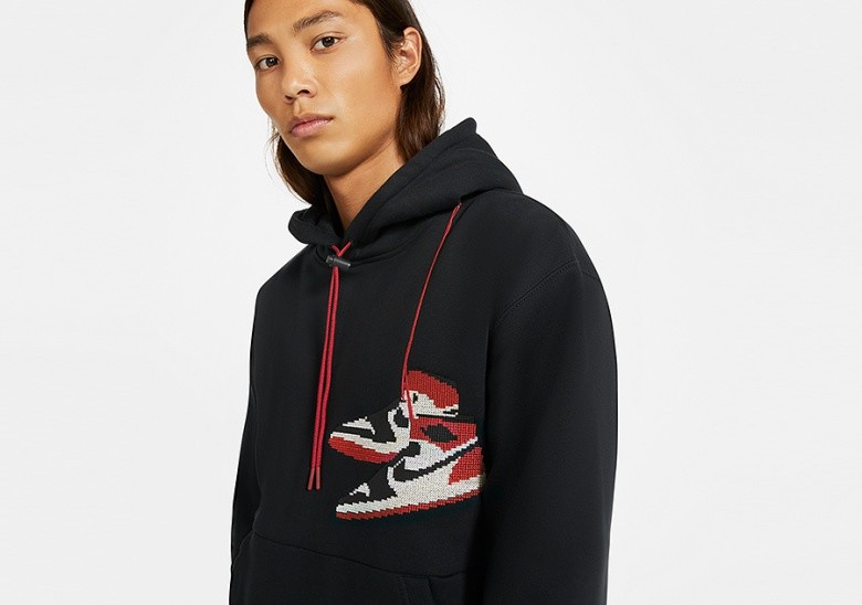 NIKE AIR JORDAN JUMPMAN CHRISTMAS HOLIDAY PULLOVER HOODIE BLACK