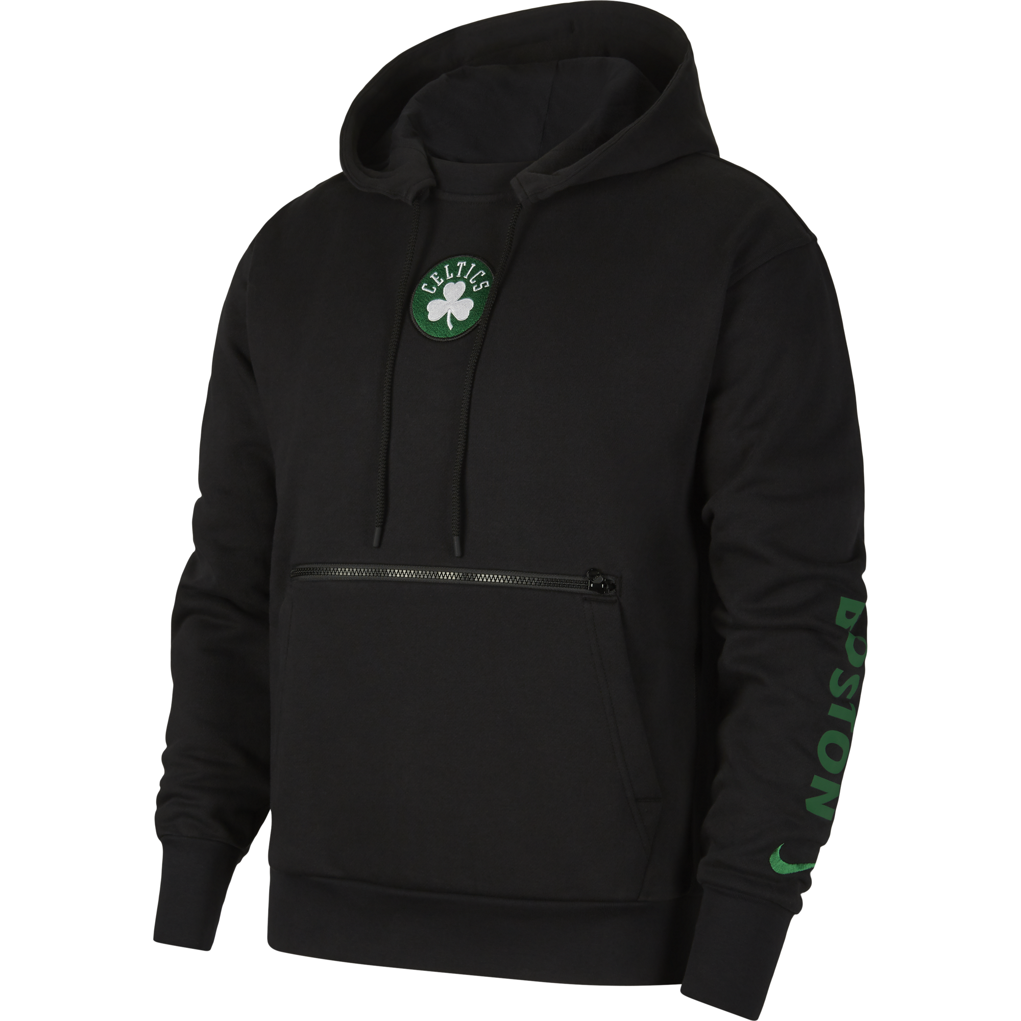 NIKE NBA BOSTON CELTICS COURTSIDE CITY EDITION PULLOVER HOODIE BLACK