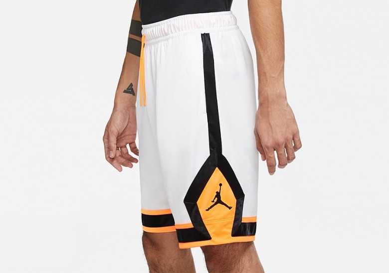 NIKE AIR JORDAN JUMPMAN DIAMOND SHORTS WHITE