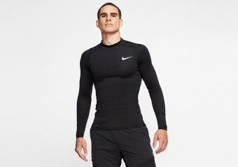 NIKE PRO LONG-SLEEVE TOP BLACK