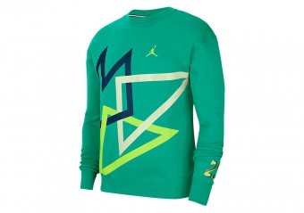 NIKE AIR JORDAN SPORT DNA HBR FLEECE CREW NEPTUNE GREEN