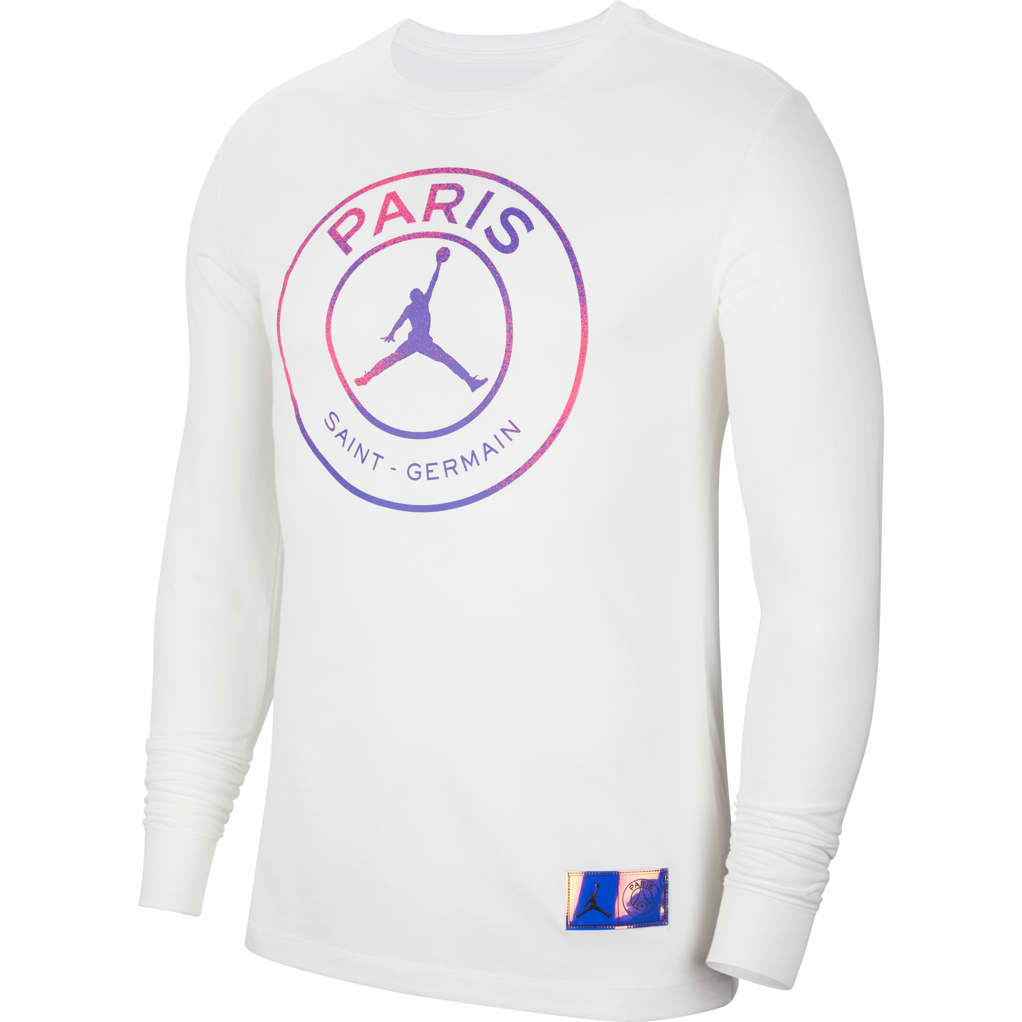 NIKE AIR JORDAN PSG PARIS SAINT-GERMAIN LONG-SLEEVE TEE WHITE