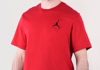 NIKE AIR JORDAN AIR JUMPMAN LOGO EMBROIDERED TEE GYM RED