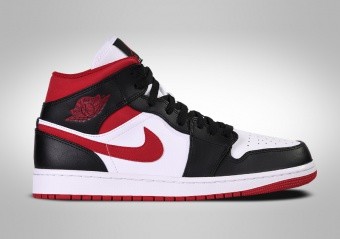 NIKE AIR JORDAN 1 RETRO MID BLACK GYM RED