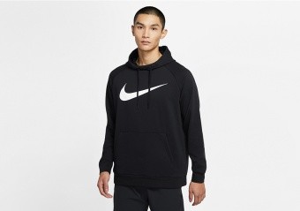 NIKE DRI-FIT SWOOSH HOODIE BLACK