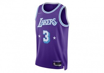 NIKE NBA LOS ANGELES LAKERS ANTHONY DAVIS CITY EDITION 2021 SWINGMAN JERSEY FIELD PURPLE