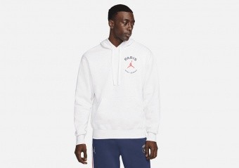 NIKE AIR JORDAN PSG FLEECE HOODIE BIRCH HEATHER