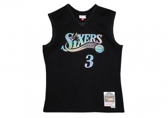 MITCHELL & NESS IRIDESCENT SWINGMAN JERSEY ALLEN IVERSON PHILADELPHIA 76ERS