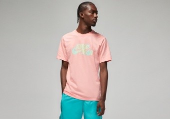 NIKE AIR JORDAN JUMPMAN GRAPHIC TEE BLEACHED CORAL