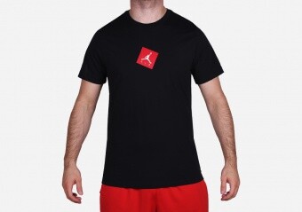 NIKE AIR JORDAN SPORTSWEAR HBR AIR JUMPMAN TEE BLACK